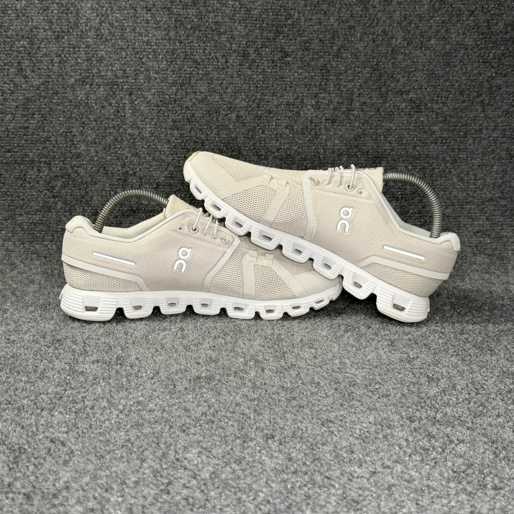 On Running Cloud 5 Shoes Women's 9.5 Pearl White Cream Athletic Training Sneaker - Picture 7 of 12